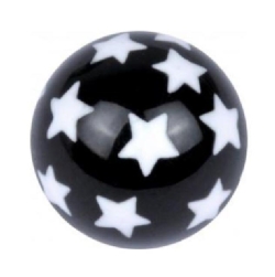 Product Image for Gängad Plast Kula - White Stars On Black