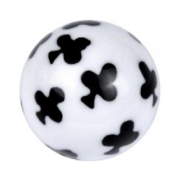 Product Image for Gängad Plast Kula - Black Clubs On White