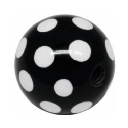 Product Image for Gängad Plast Kula - White Polka Dot On Black