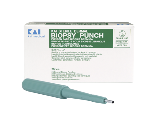 Kit Dermal Piercing Sterile | Punch 2.0mm + Anchor Con Cristallo | Kai Medical