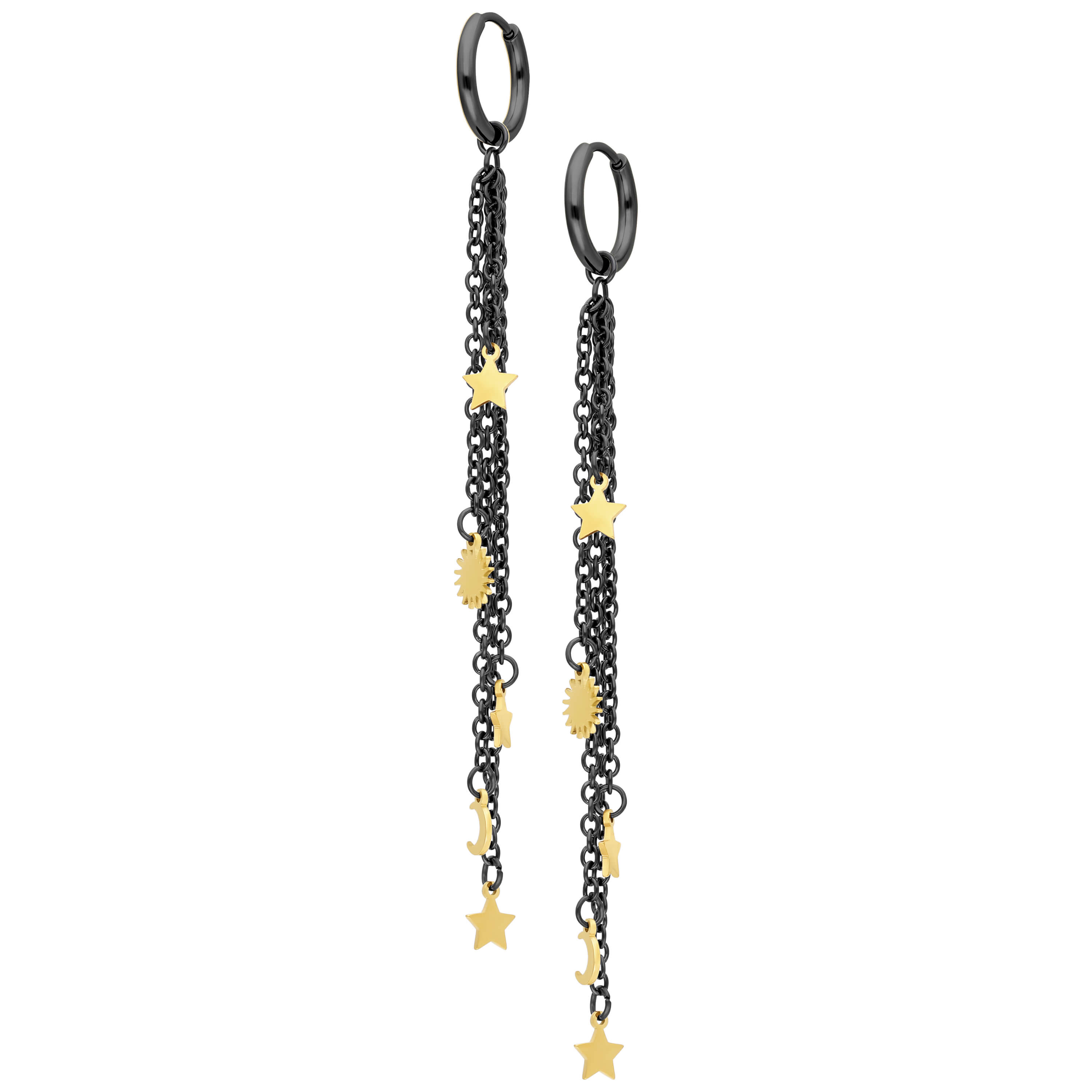 Product Image for Öronpiercing - Svarta Mystic Night Hoops - Säljs i par - Barbarella