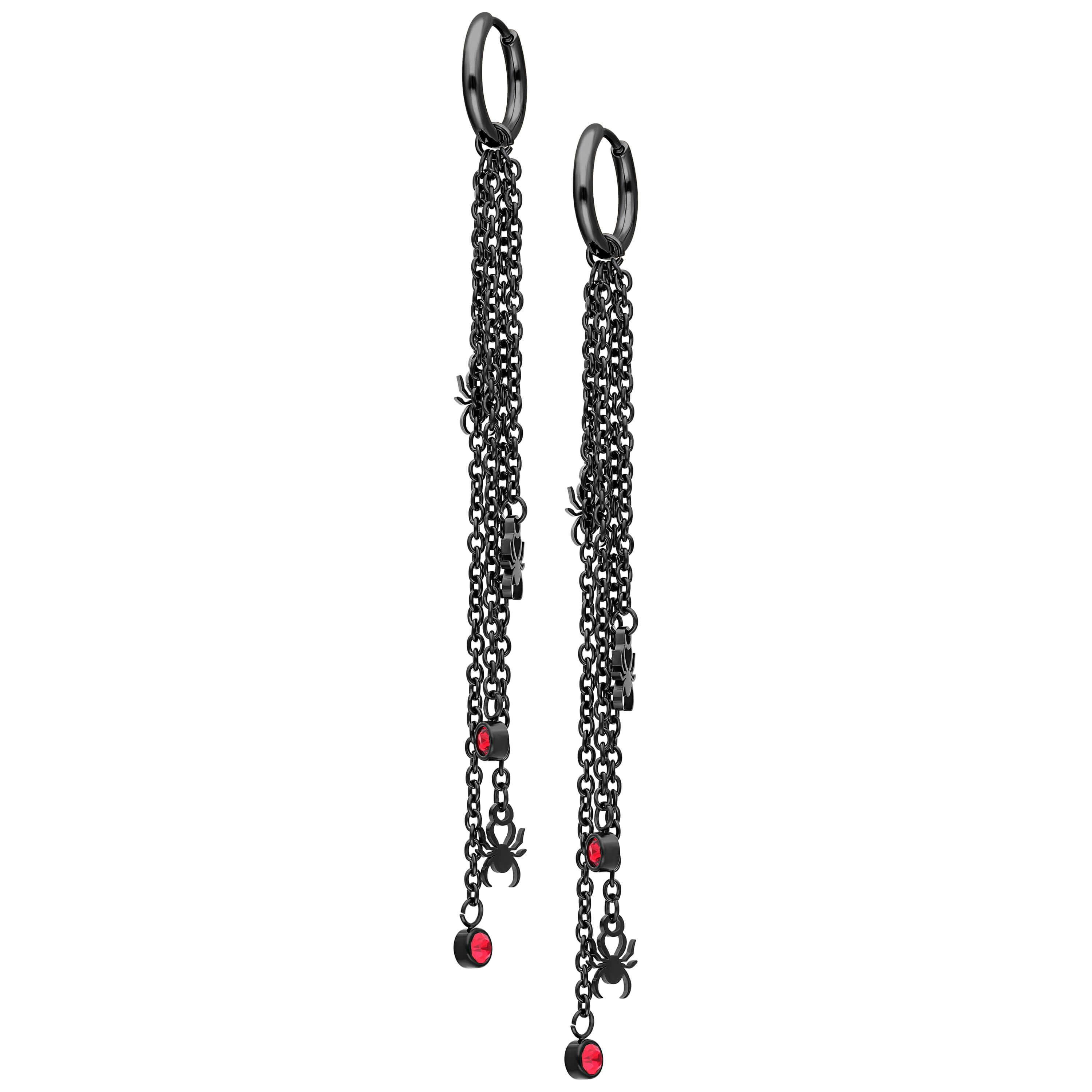Product Image for Öronpiercing - Svarta Black Widow Hoops - Säljs i par - Barbarella