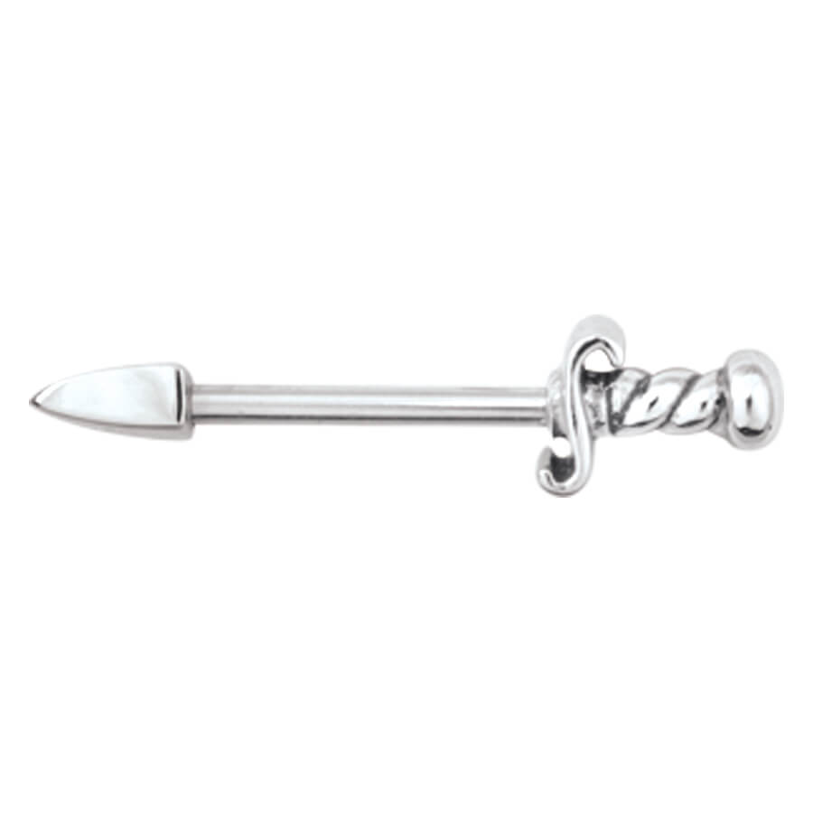 Sword Nipple Barbell Steel