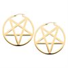 Guldiga Pentagram Hoops - Säljs i par