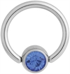 Flat Back Jewelled Smiley Ring - Titan