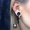 Black Snake Hoops - Sold in pair