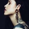 Guldiga Mandala Leaf Hoops - Säljs i par