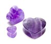 Heartshaped Amethyst  Plug