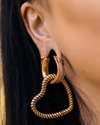 Twisted Heart Golden Ear Weights (sold in pair)
