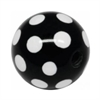 Acrylic-Threaded-Design-Ball-14---White-Polka-Dot-On-Black