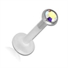 Jewelled 3.6mm Disc Bioplast® Push-fit Labret