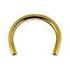 Internally Threaded Micro Circular Barbell Stem - Golden Titan