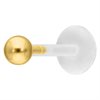 Golden Ball BioPlast® Push-fit Labret 