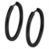 Small Black Hoops - 20 mm (sold in pair)