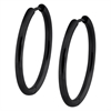 Small Black Hoops - 25 mm (sold in pair)