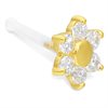 Nässkruv Bioplast® med Jewelled 18k Guld Flower 