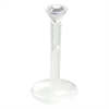 Push-fit BioPlast® Labret Med Vit Sten