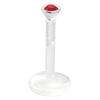 Push-Fit Jewelled Labret - Clear Bioplast® Stem