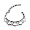 Hinged Blossom Clicker for Septum/Daith - Stål