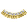 14ct Gold Internally Threaded Rope Chrystal Top