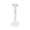 Jewelled Silver Flower Bioplast® Push-fit Labret 