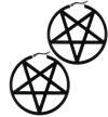 Svarta Pentagram Hoops - Säljs i par