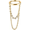 Dangling Chains Helix Clicker Ring - Guld Stål