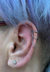 Dangling Chains Helix Clicker Ring - Stål