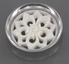 Double Flared Eyelet - Bone Flower Inlay (sold in pair)