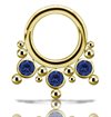 Cluster Clicker w. Swarovski Zirconia Stones 03-  Guld Titan