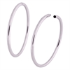 Steel Hollowed Hoops - Sold in pair