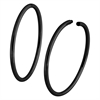 Svarta Hoops 55mm - Säljs i par