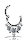 Titan Cluster Clicker w. Swarovski Zirconia Stones - 05