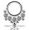 Cluster Clicker w. Swarovski Zirconia Stones 06 - Titan