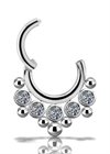 Cluster Clicker w. Swarovski Zirconia Stones 06 - Titan