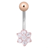 Baby Flower Navelpiercing - Rosé Titan