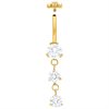 Guldig Hanging Stones Navelpiercing - Titan