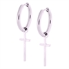 Silver Kors Hoops - Säljs i par
