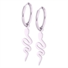Silver Snake Hoops - Säljs i par