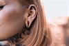 Svarta Radient Heart Hoops - Säljs i par