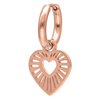 Radient Heart Mini Rosé Hoops - Sold in pair