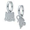 Cat & Mouse Steel Hoops - Sold in pair