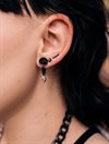 Svarta Crystal Drop Hoops - Säljs i par