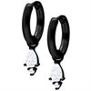Svarta Crystal Drop Hoops - Säljs i par