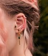 Guldiga Crystal Drop Hoops - Säljs i par