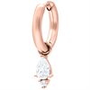 Rosé Crystal Drop Hoops - Säljs i par