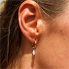 Guldiga Crystal Drop Hoops - Säljs i par
