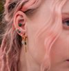 Guldiga Crystal Drop Hoops - Säljs i par