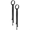 Svarta Square Chains Hoops - Säljs i par