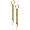 Guldiga Square Chains Hoops - Säljs i par